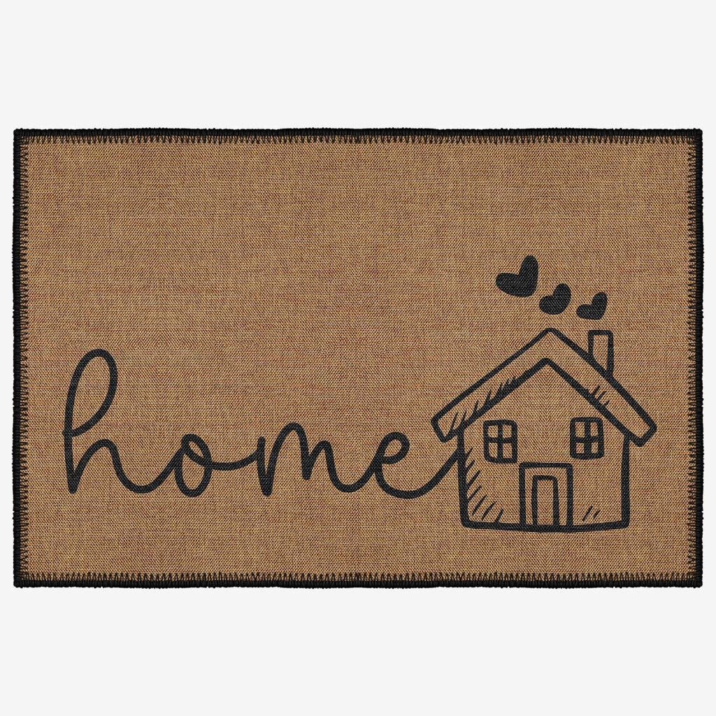 Koussi washable vintage boho cotton doormat with non slip base and chenille woven surface