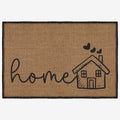 Koussi washable vintage boho cotton doormat with non slip base and chenille woven surface