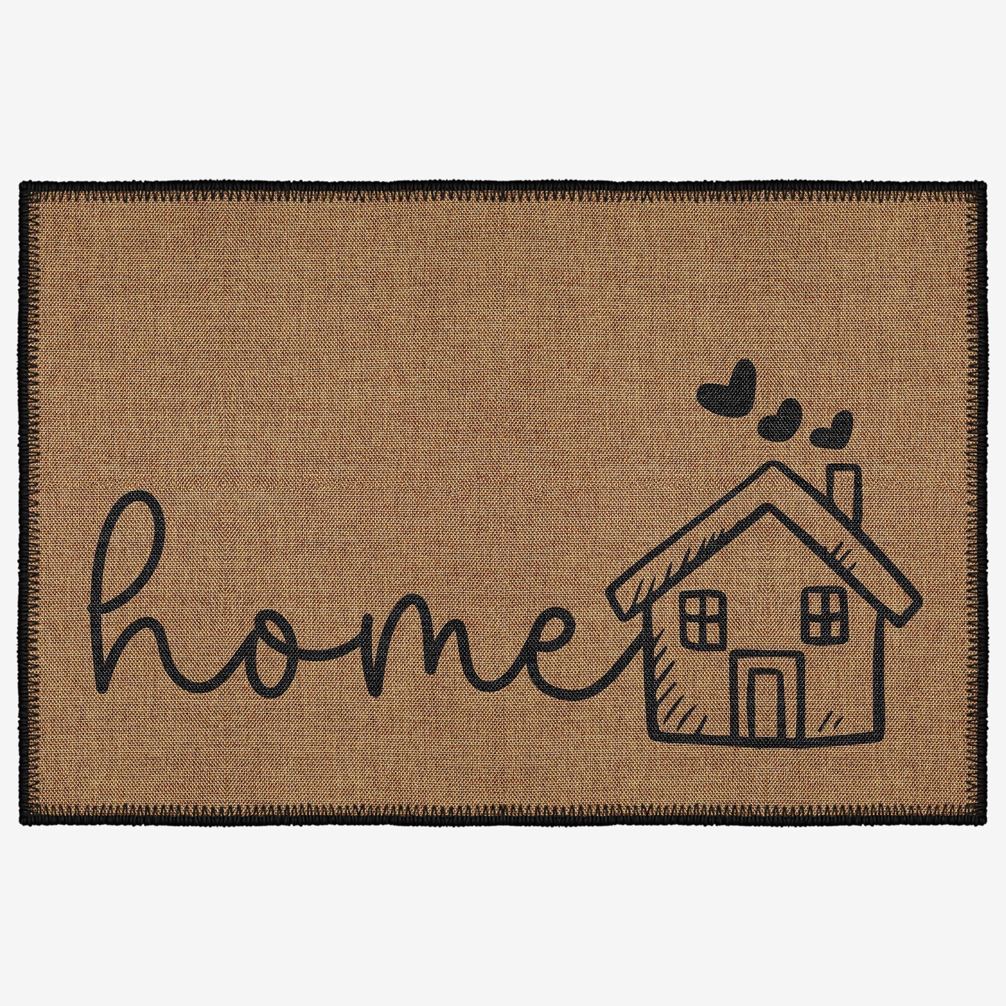 Koussi washable vintage boho cotton doormat with non slip base and chenille woven surface