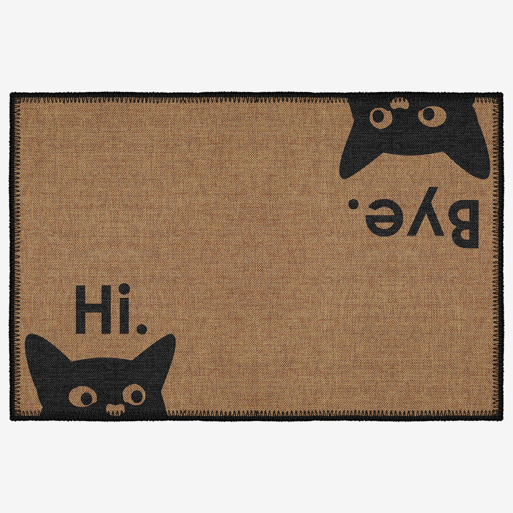 Karisimbi vintage boho doormat featuring a woven chenille surface and non-slip cotton base