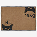 Karisimbi vintage boho doormat featuring a woven chenille surface and non-slip cotton base