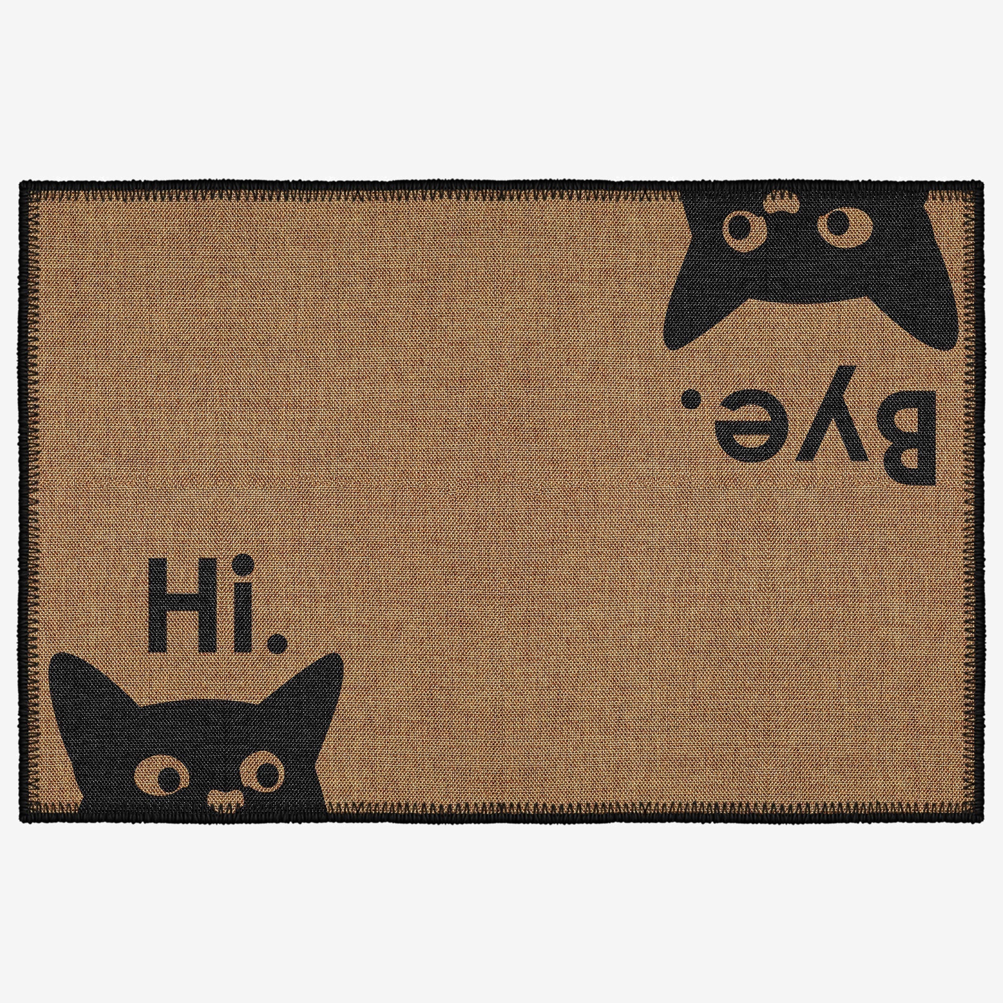 Karisimbi vintage boho doormat featuring a woven chenille surface and non-slip cotton base