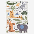 Mauna vintage boho area rug with cotton kilim base and soft textured chenille surface