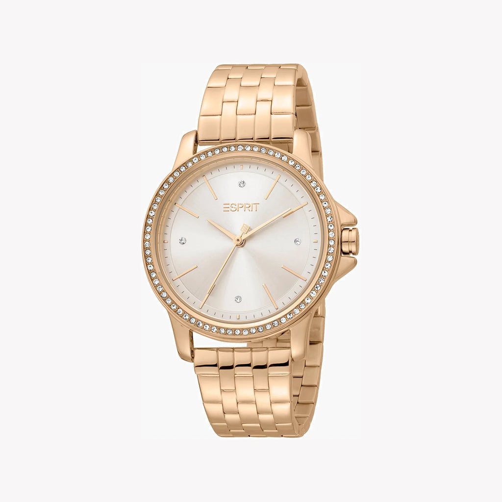 Esprit Women's Rose Gold Watch, Silver Dial | ES1L143M1075-0