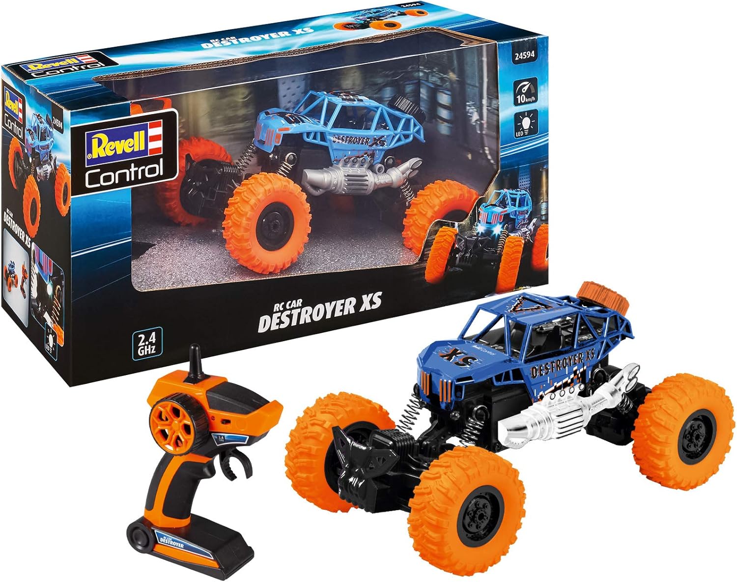 Destroyer XS remote control car crawler toy, compact sleek vehicle design for indoor and outdoor racing