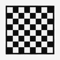 Black and white checkered chess area rug for modern game rooms and living spaces