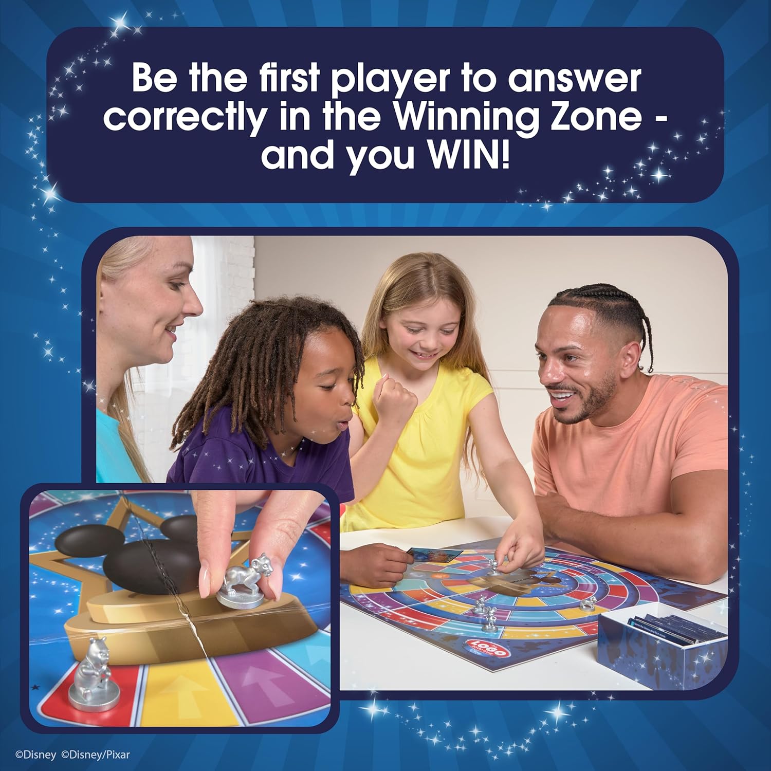 LOGO Disney Board Game box and playing board with colourful trivia cards and character pieces — view 5