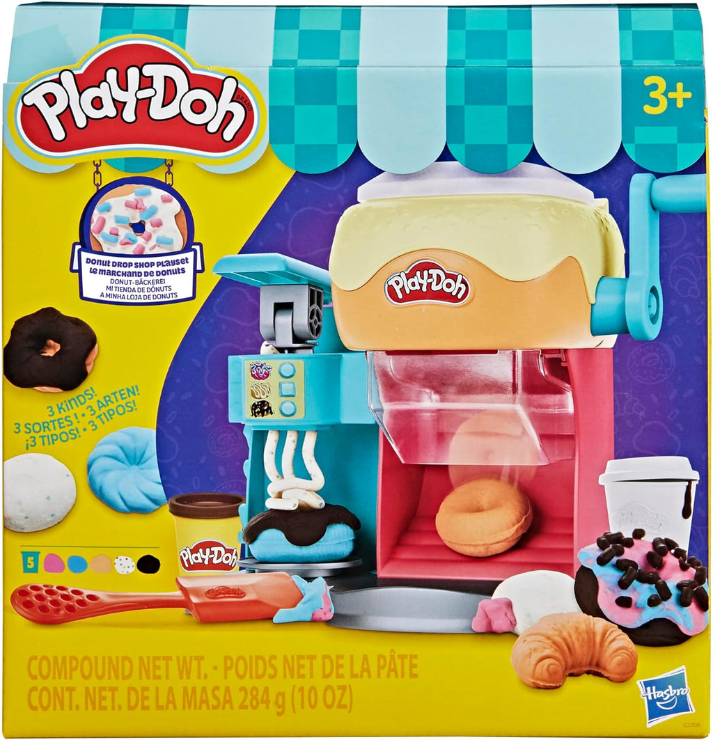 Colourful pretend doughnut bakery playset with dough, icing machine, and croissant moulds for kids creative play — view 2