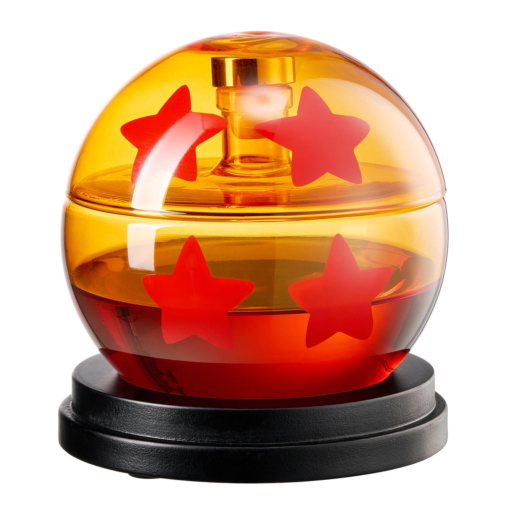 Amber glass dragon ball whiskey decanter with four red stars, 750ml capacity sphere carafe