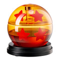 Amber glass dragon ball whiskey decanter with four red stars, 750ml capacity sphere carafe