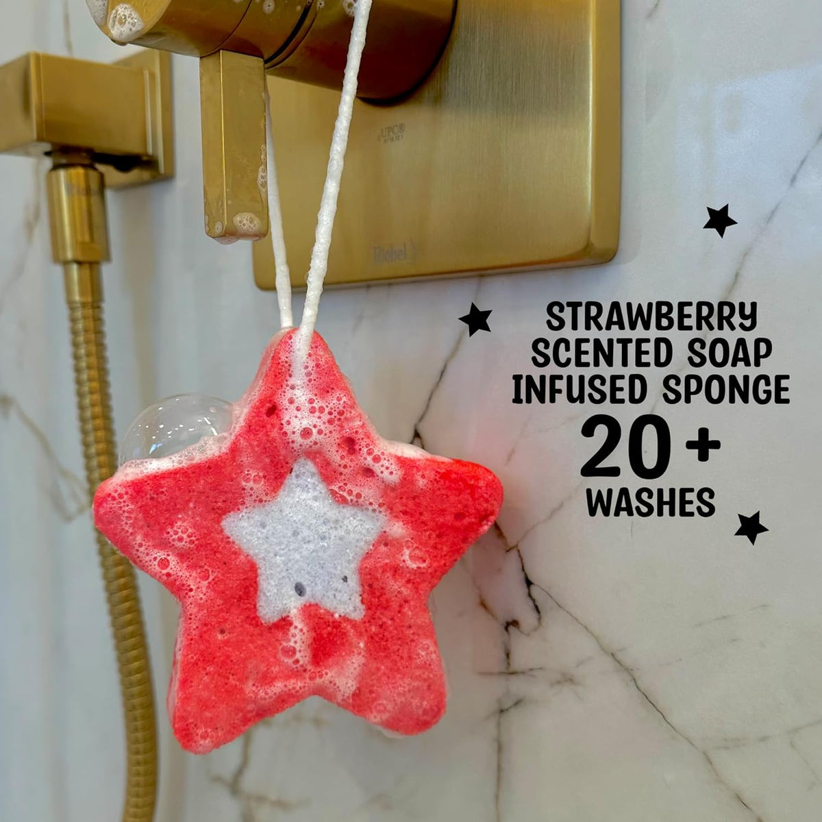 Superstar Soap Infused Sponge in Strawberries and Dreams-3