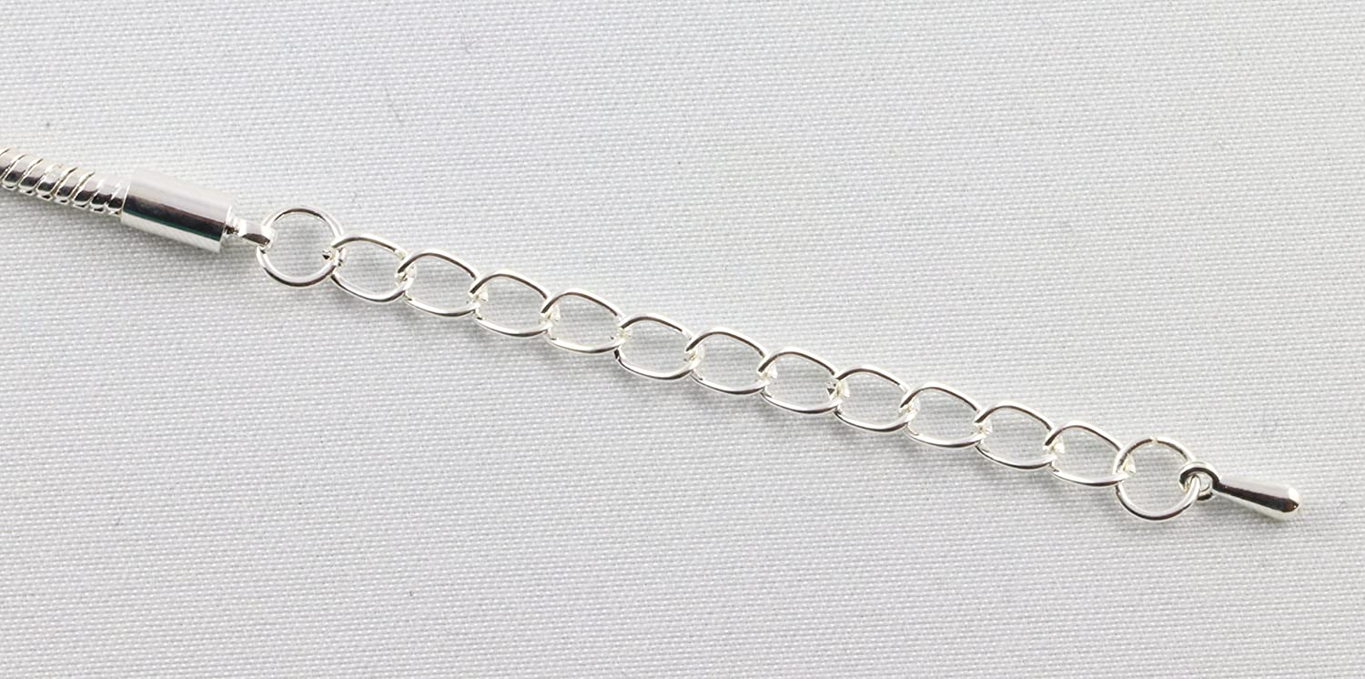 Silver plated Fleur de Lis charm bracelet on a sleek snake chain for men and women — view 2