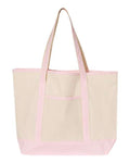 Q-Tees Q1500 34.6L Large Canvas Deluxe Tote-2
