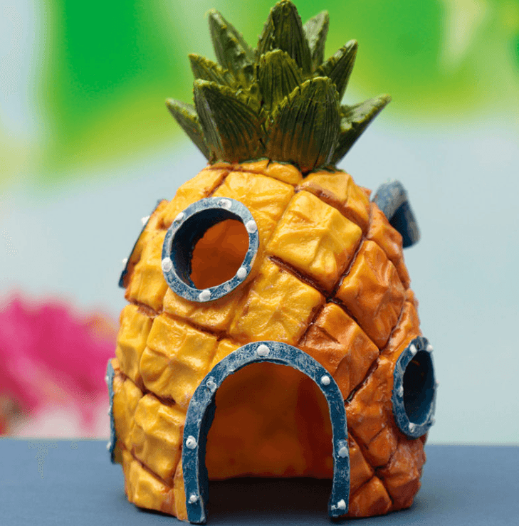SpongeBob pineapple aquarium house fish tank decoration made of brightly colored non-toxic resin. — view 5