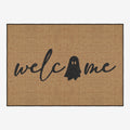 Trove Halloween Doormat in vintage boho style, woven cotton non-slip rug for home entryway.