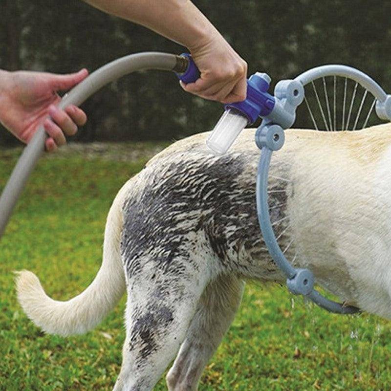PetBath Pro 360-degree dog shower hose tool made of durable plastic with integrated soap dispenser. — view 4
