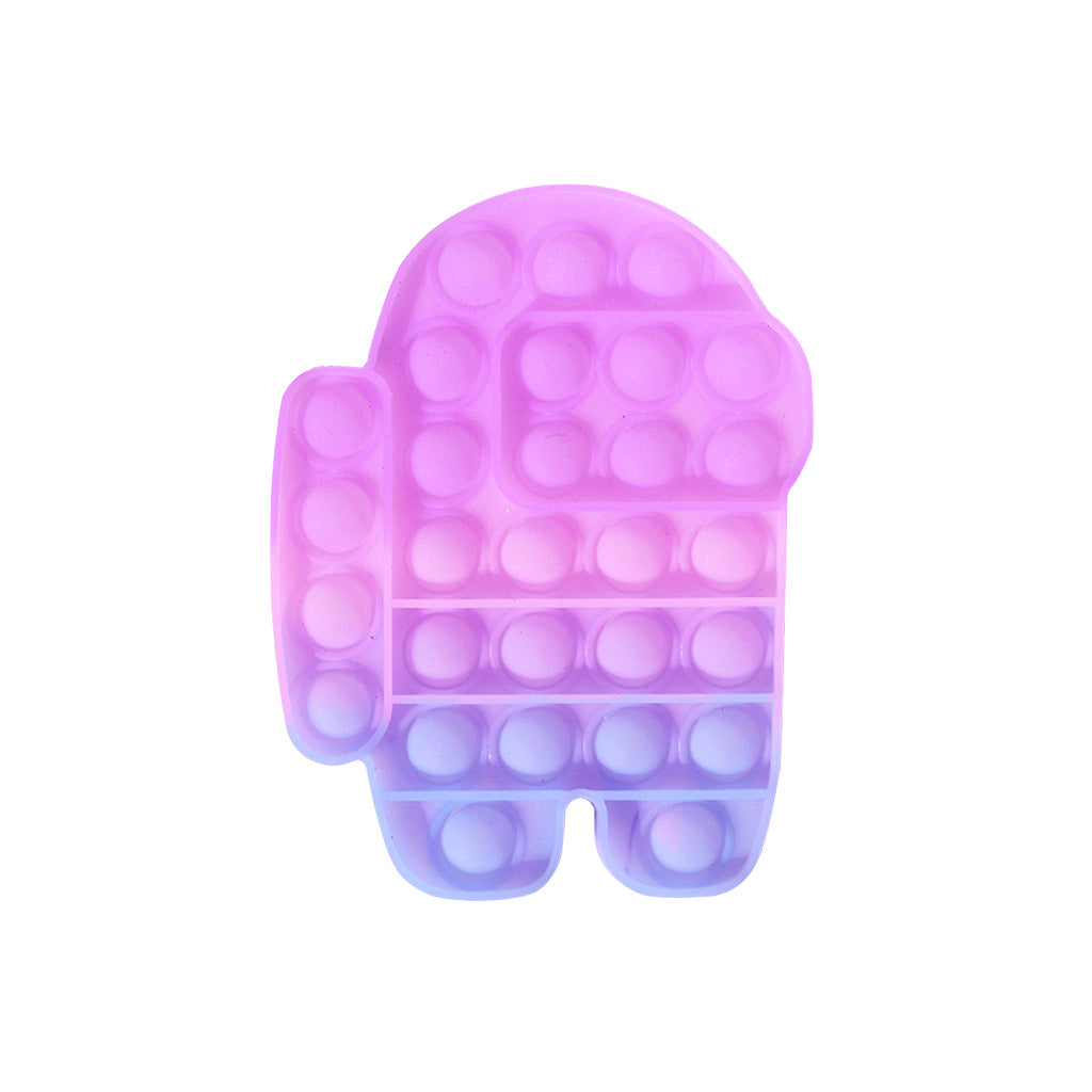 Purple color changing push pop fidget sensory toy made of soft silicone — view 5