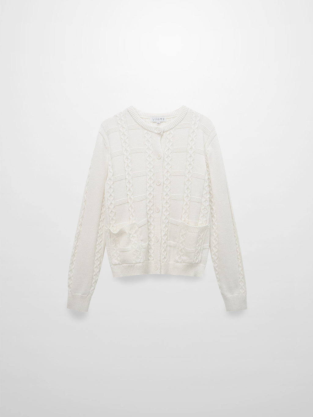 Cable Design Cardigan-Ivory-0
