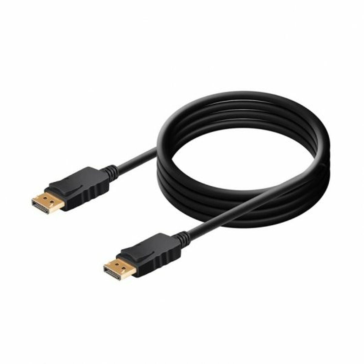 Black three-meter 4K Ultra HD DisplayPort cable for computer monitors and gaming setups — view 2