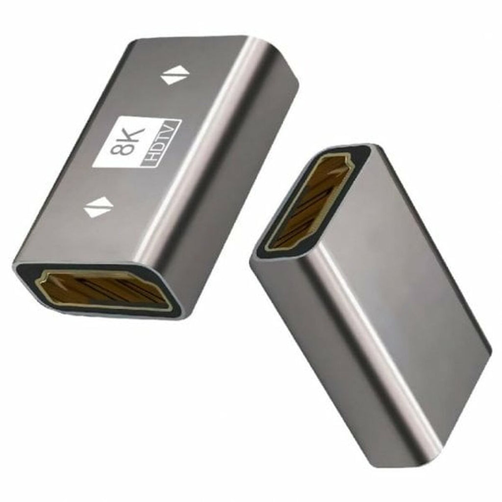 Black high-speed HDMI 2.1 wired adapter for computers and gaming consoles on a clean background. — view 4