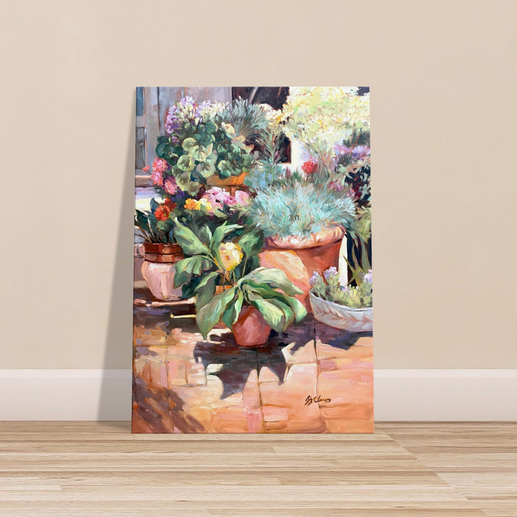 'Garden Serenity' Floral I 28x40 inch Art Print on Canvas I Original Artwork by American Artist Barbara Cleary-3