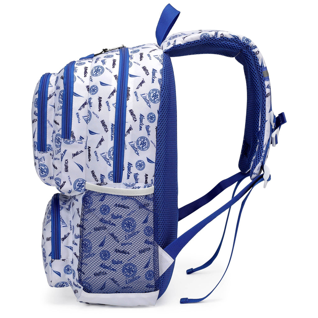 Nautica Varsity kids backpack in durable polyester with padded straps, laptop sleeve, and multiple pockets — view 4
