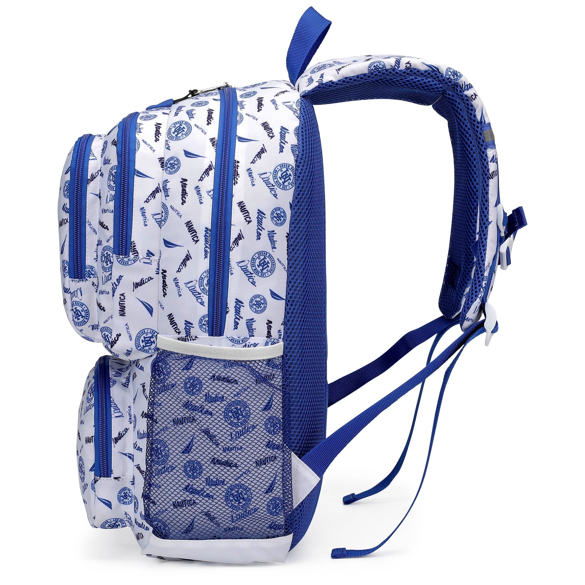 Nautica Varsity kids backpack in durable polyester with padded straps, laptop sleeve, and multiple pockets — view 4