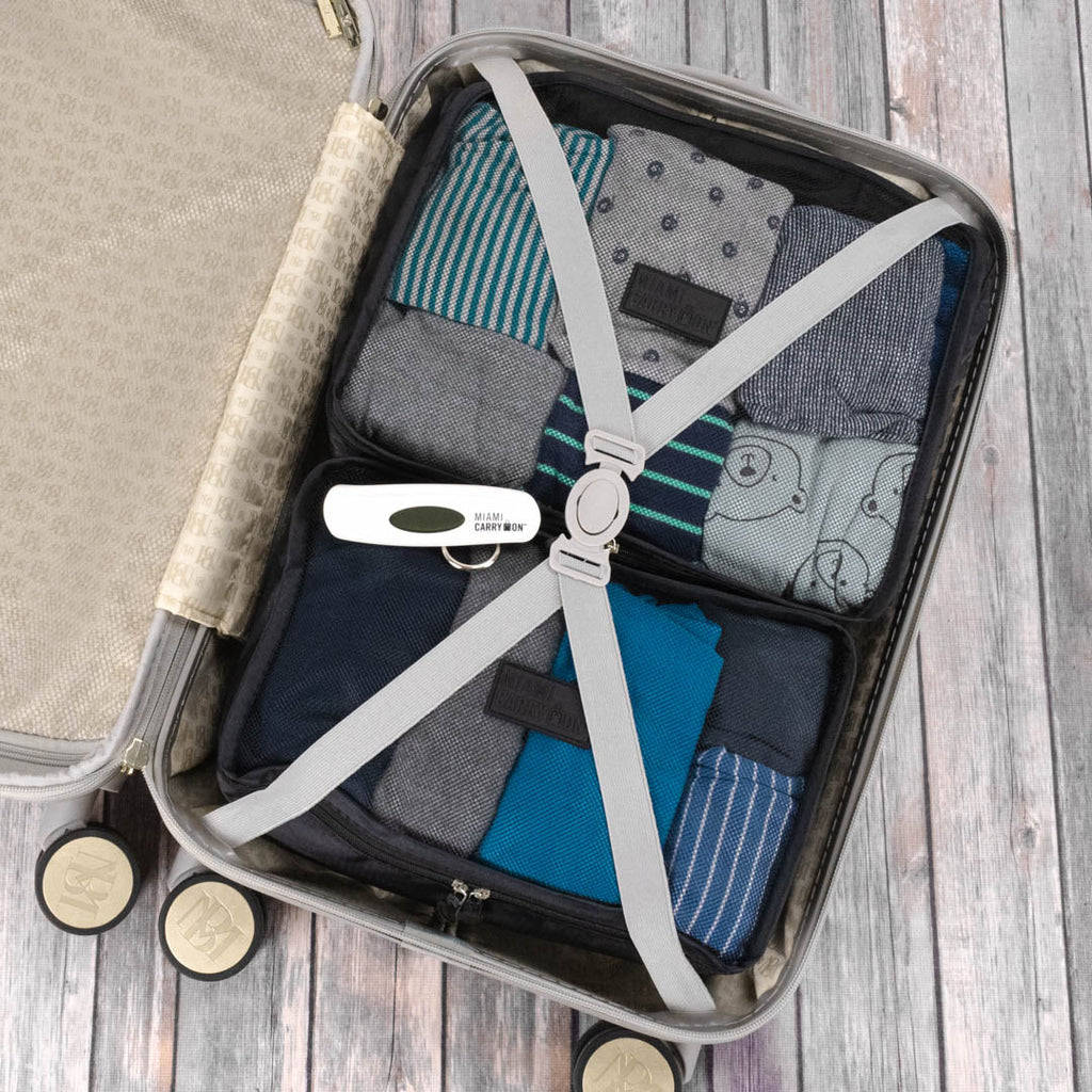 Six piece foldable polyester packing cube set and laundry pouches for suitcase organization — view 2