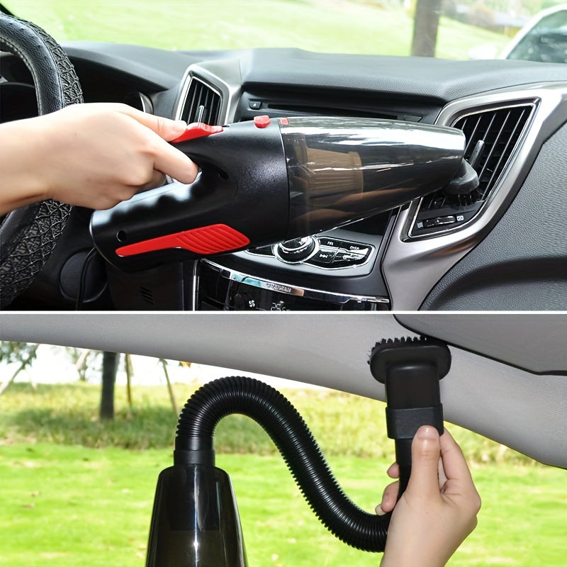 Black cordless handheld vacuum cleaner with crevice tool attachment for home and car cleaning — view 5