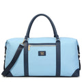 Barbara XL Canvas Weekender Duffel Bag with vegan leather straps and shiny gold hardware