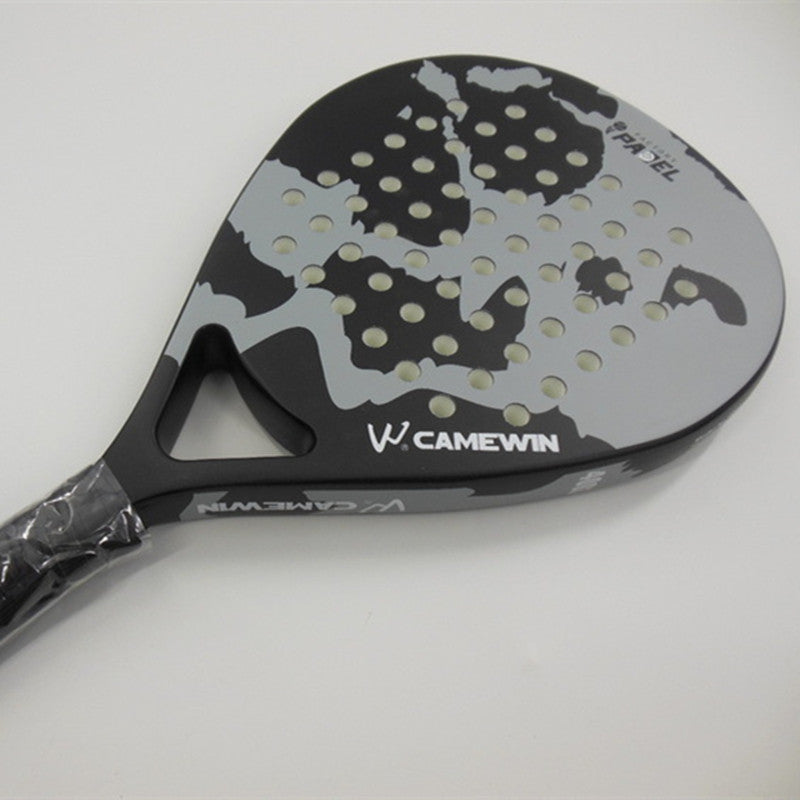 Carbon beach racket with EVA foam core and custom carrying bag for outdoor tennis games