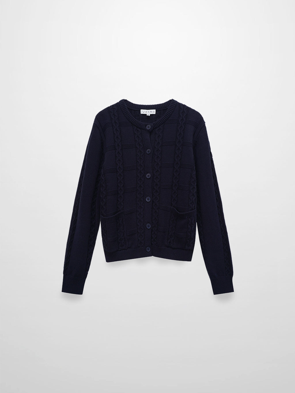 Cable Design Cardigan-Navy-0