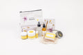 Natural citrus bath and body spa gift box featuring grapefruit scrub, body oil, and soap bar