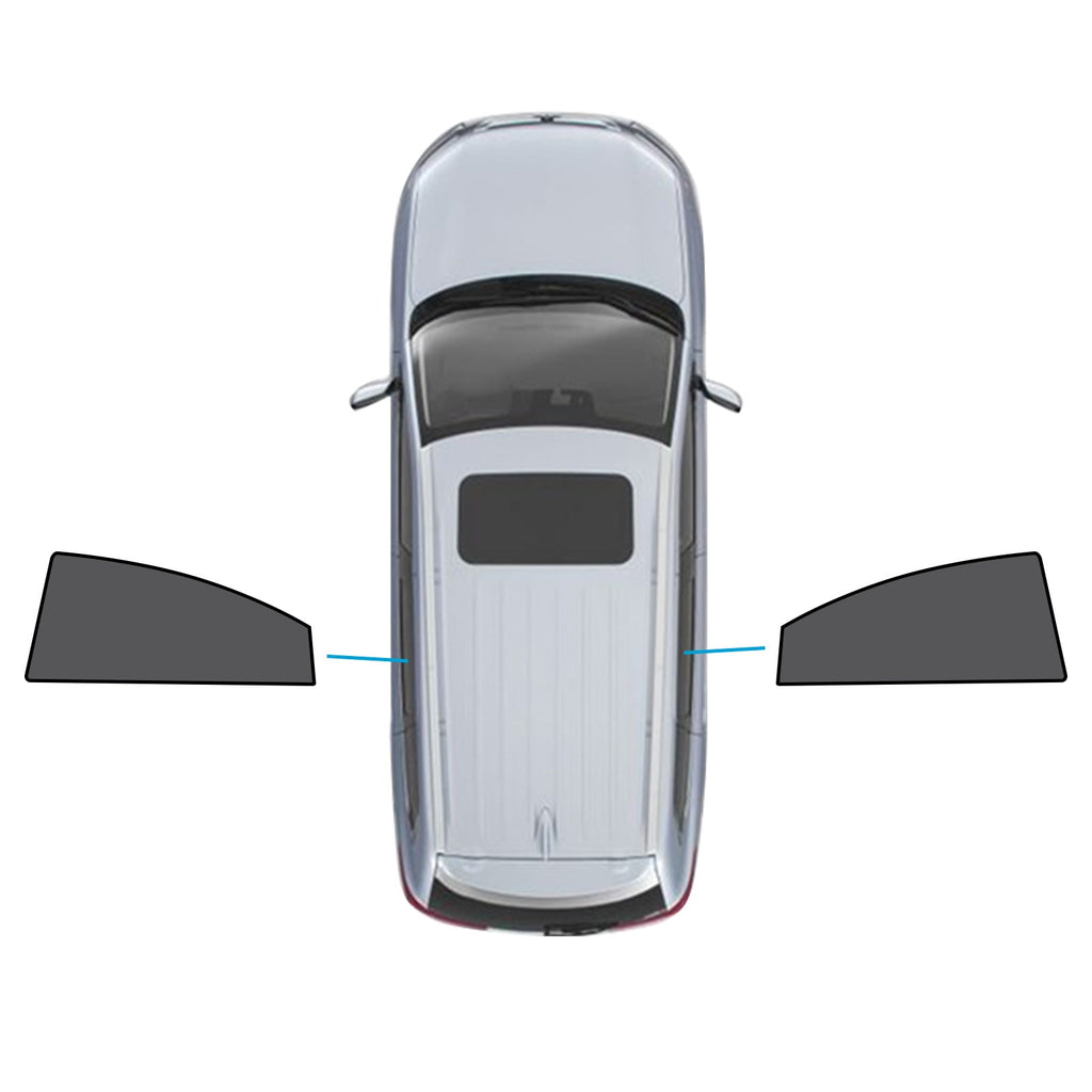 Black synthetic magnetic car window shades installed on a Mazda 6 vehicle door — view 2