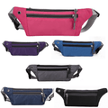 Waterproof nylon fanny pack and running belt with adjustable strap and multiple secure zipper pockets