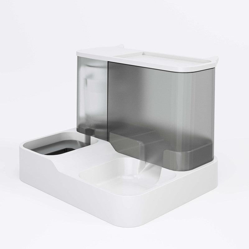 Large capacity automatic plastic cat feeder and water dispenser available in stylish modern colors. — view 3