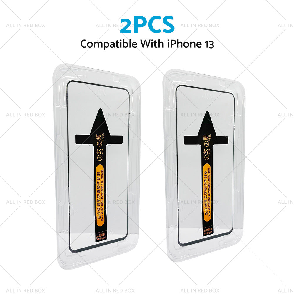 Clear 9H tempered glass screen protectors for iPhone 13 Pro Max in a convenient two pack — view 3