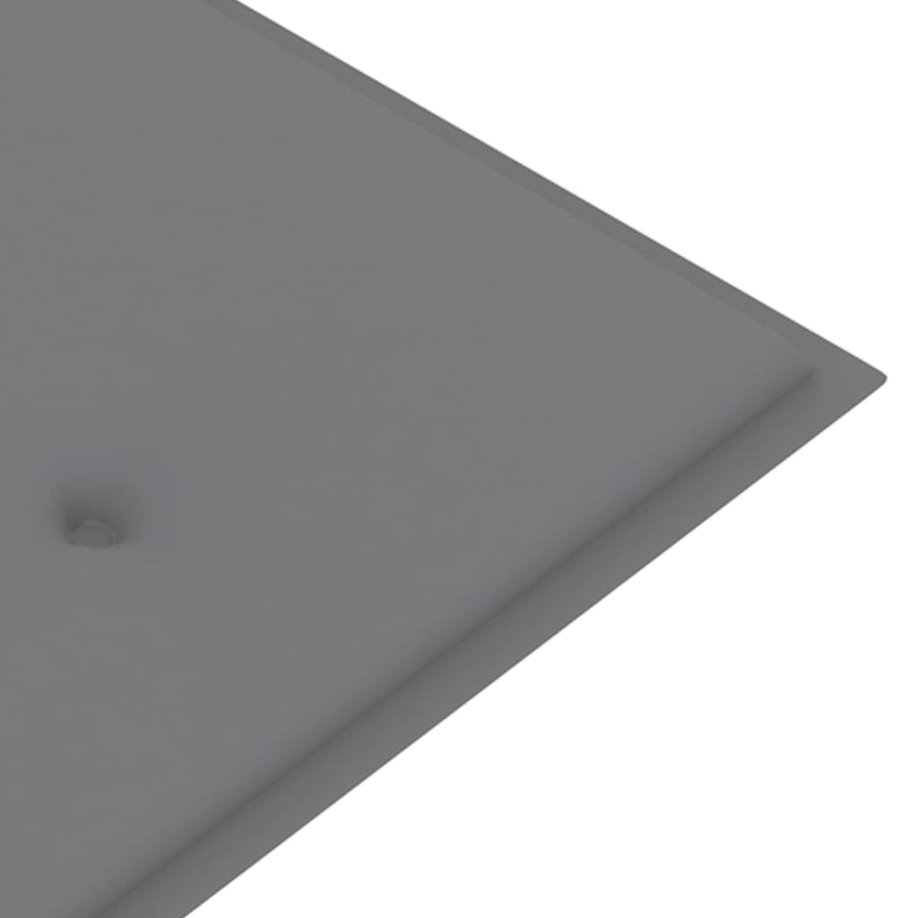 Grey water-resistant garden bench cushion made of Oxford fabric with non-slip tie ropes. — view 4