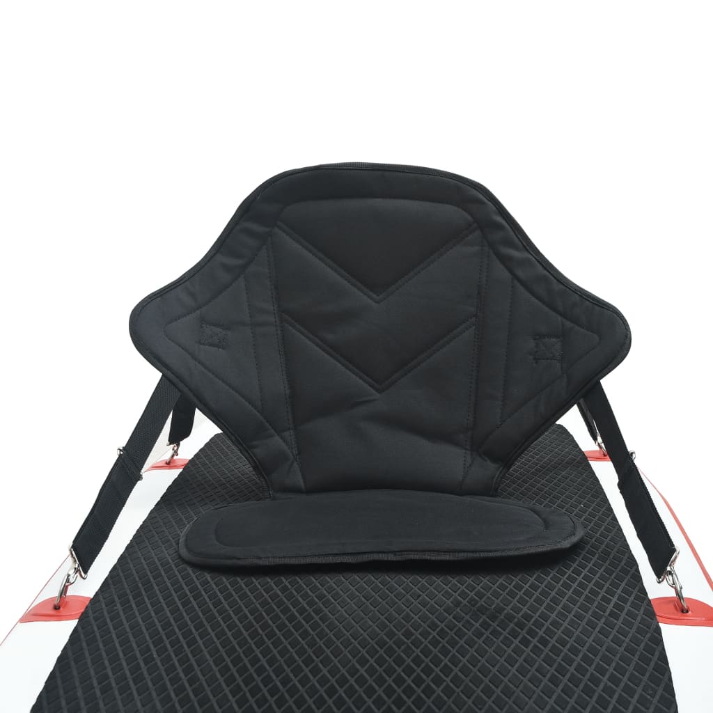 Black foldable neoprene kayak seat for stand up paddle board with adjustable straps and D-rings — view 3