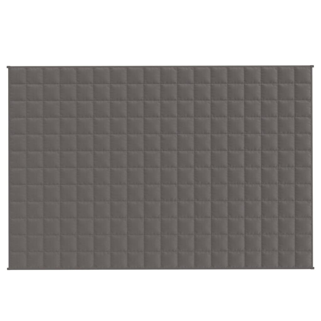Grey NNEVL 5kg weighted blanket folded showing quilted pockets and soft brushed microfiber fabric texture — view 3