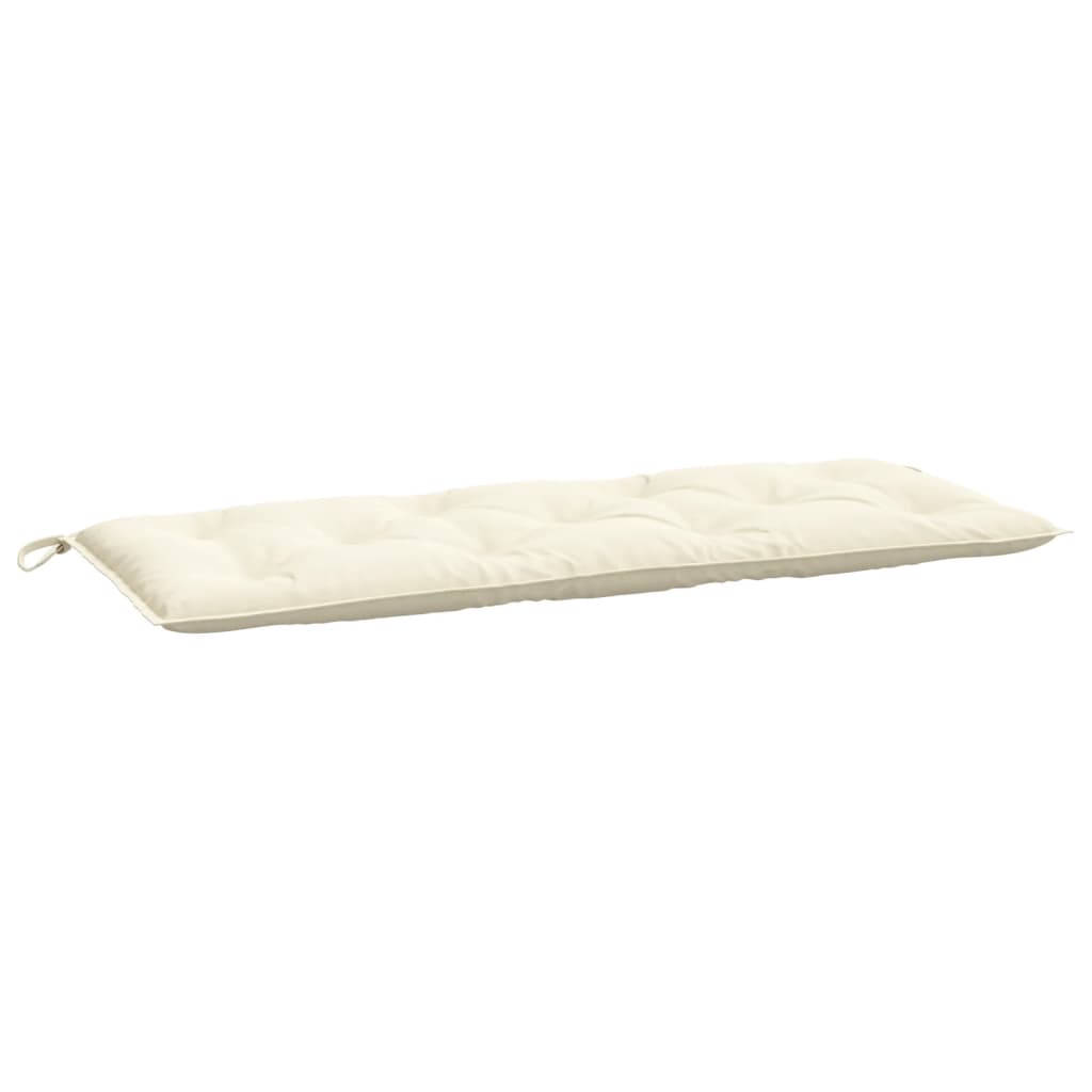 Cream Oxford fabric garden bench cushion with non-slip tie ropes for outdoor patio seating — view 2