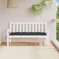 Black water-resistant garden bench cushion made of Oxford fabric with tie ropes for outdoor furniture