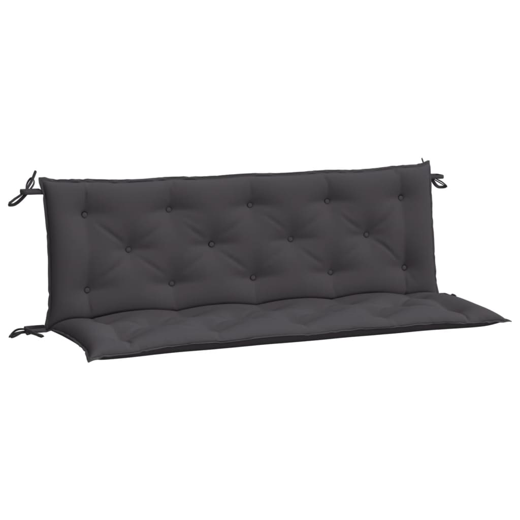 Anthracite grey garden bench seat and back cushion set made of water resistant Oxford fabric — view 5