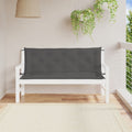 Anthracite grey garden bench seat and back cushion set made of water resistant Oxford fabric