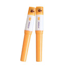 Yellow and white battery operated pet nail trimmer with three replaceable filing wheels