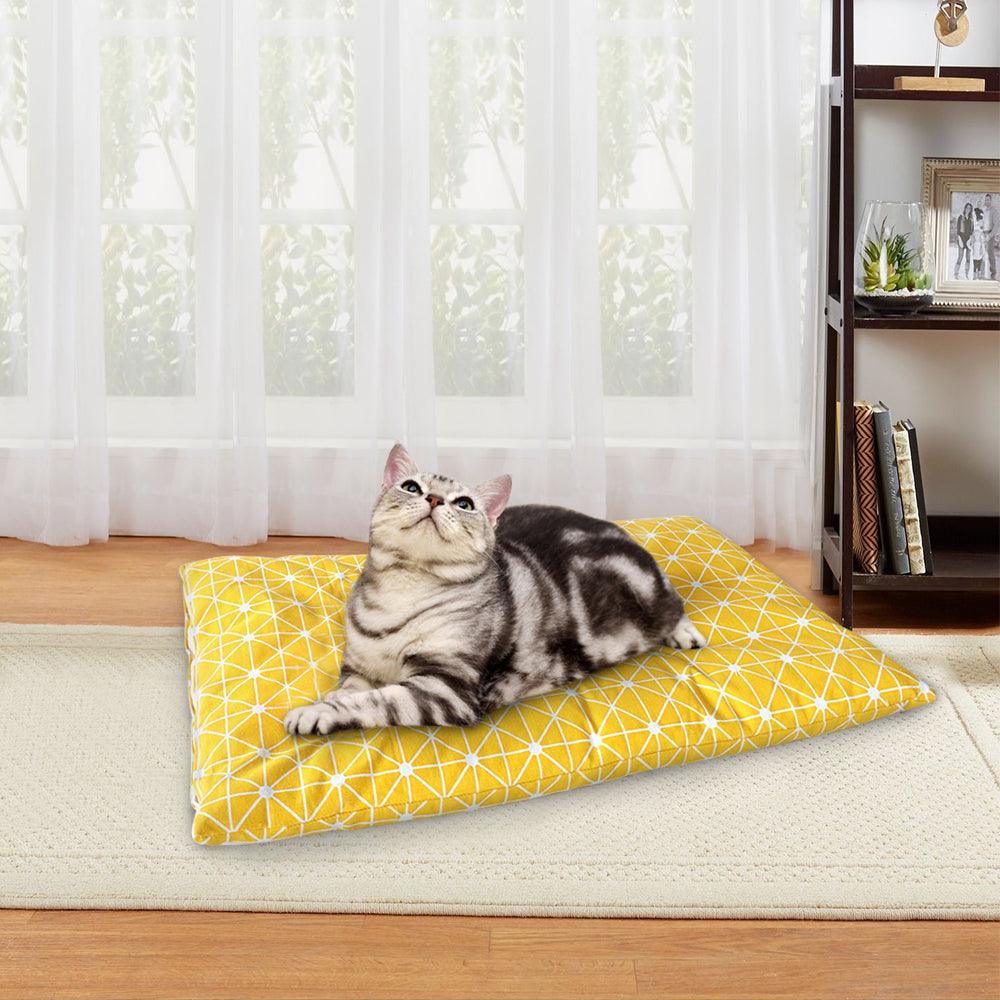 Plush Paws Palace luxury dog bed house in a neutral color with soft interior cushioning. — view 3