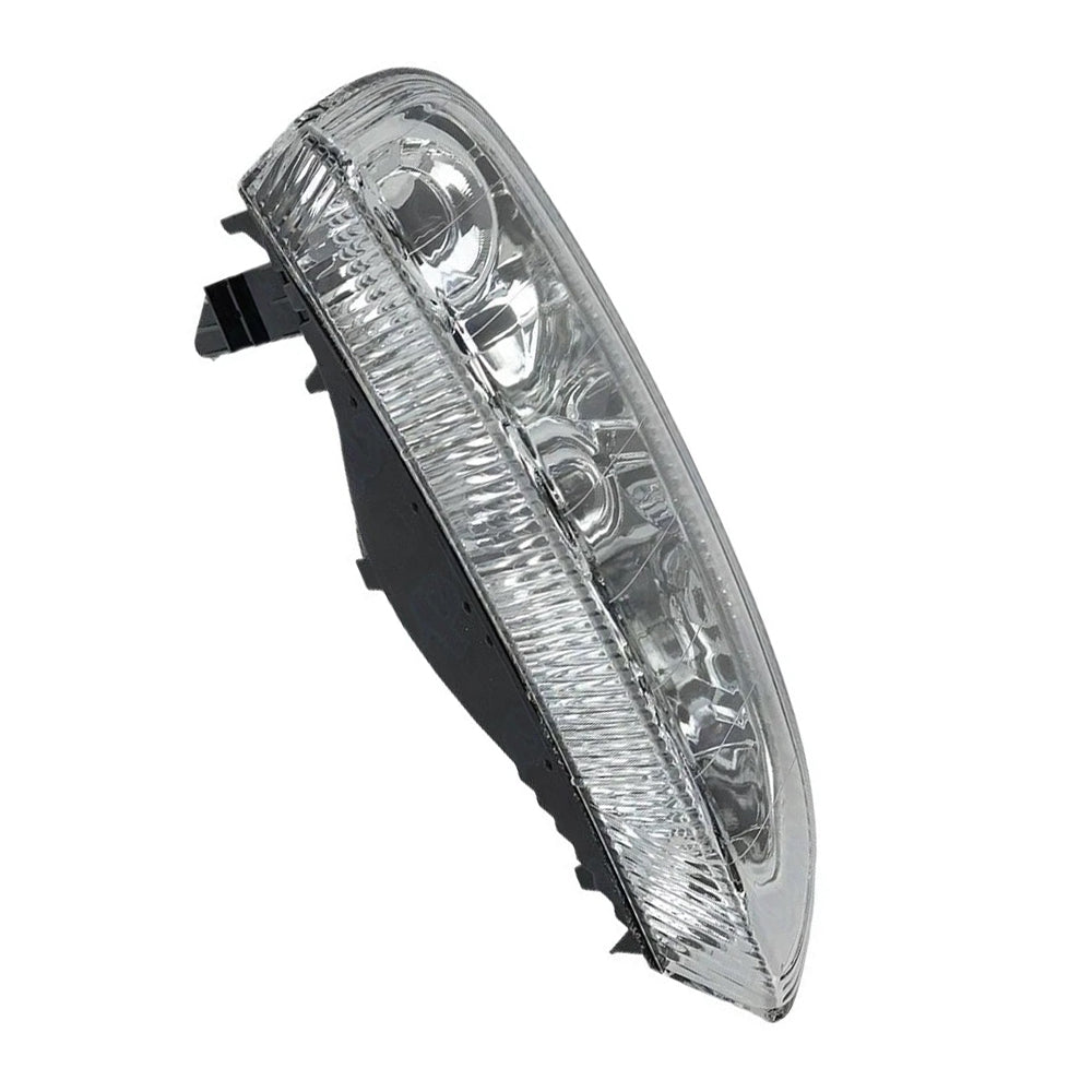 Pair of daytime running light covers with clear lens and black housing for Porsche Cayenne — view 4