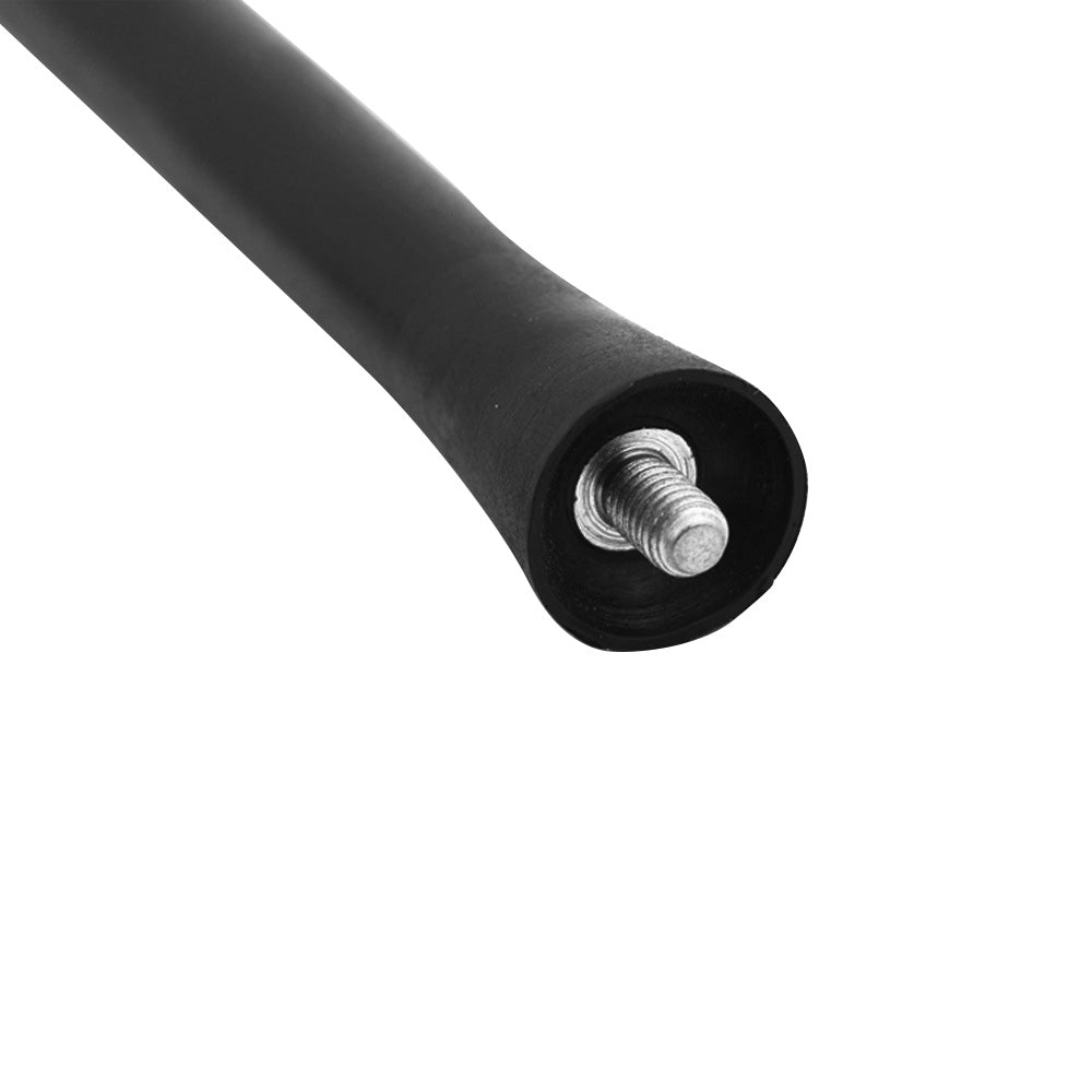 11-inch black rubber universal flexible car antenna mast with three installation screws — view 3