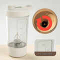 Electric protein shaker cup portable travel tumbler with lid and blending mechanism