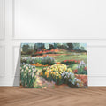 'Sunlit Garden in Bloom' Floral I 16x24 inch Art Print on Canvas I Original Artwork by American Artist Barbara Cleary-0